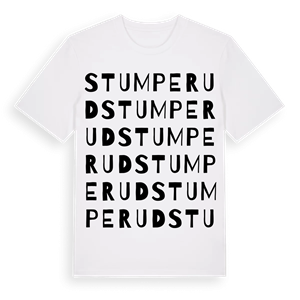 Stumperud ordlek t-shirt – ekologisk bomull t-shirt från PinShirt