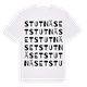 White t-shirt med Stutnäset ordlek t-shirt