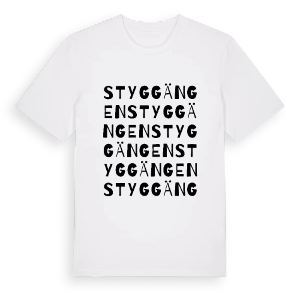 Styggängen ordlek t-shirt – ekologisk bomull t-shirt från PinShirt