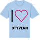 Blue Soul t-shirt med Jag älskar Styvern t-shirt stort tryck