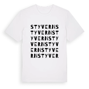 Styvern ordlek t-shirt – ekologisk bomull t-shirt från PinShirt