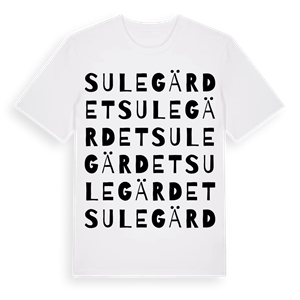 Sulegärdet ordlek t-shirt – ekologisk bomull t-shirt från PinShirt