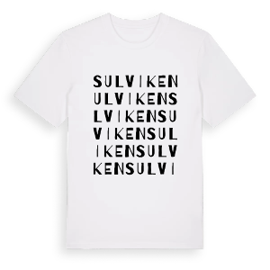Sulviken ordlek t-shirt – ekologisk bomull t-shirt från PinShirt