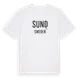 White t-shirt med Sund i Sverige t-shirt