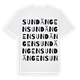 White t-shirt med Sundängen ordlek t-shirt