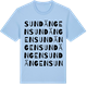 Blue Soul t-shirt med Sundängen ordlek t-shirt