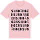 Pink Cotton t-shirt med Sundängen ordlek t-shirt