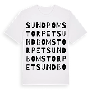 Sundbomstorpet ordlek t-shirt – ekologisk bomull t-shirt från Pinshirt