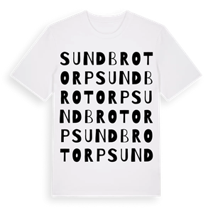 Sundbrotorp ordlek t-shirt – ekologisk bomull t-shirt från PinShirt