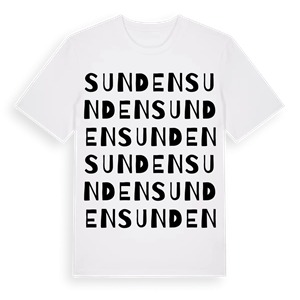 Sunden ordlek t-shirt – ekologisk bomull t-shirt från PinShirt
