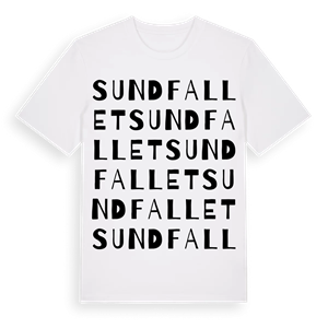 Sundfallet ordlek t-shirt – ekologisk bomull t-shirt från Pinshirt