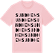 Pink Cotton t-shirt med Sundhem ordlek t-shirt