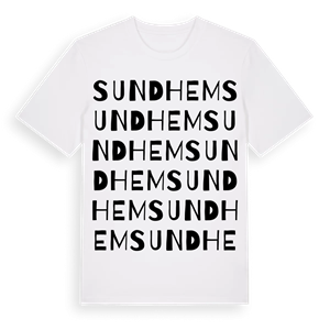 Sundhem ordlek t-shirt – ekologisk bomull t-shirt från PinShirt