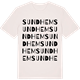 Vintage White t-shirt med Sundhem ordlek t-shirt