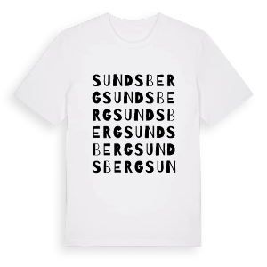 Sundsberg ordlek t-shirt – ekologisk bomull t-shirt från PinShirt