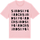 Pink Cotton t-shirt med Sundsbygården ordlek t-shirt