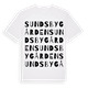White t-shirt med Sundsbygården ordlek t-shirt