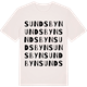 Vintage White t-shirt med Sundsbyn ordlek t-shirt