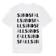White t-shirt med Sundsfall ordlek t-shirt