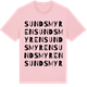 Pink Cotton t-shirt med Sundsmyren ordlek t-shirt