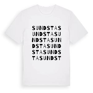 Sundsta ordlek t-shirt – ekologisk bomull t-shirt från PinShirt