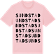 Pink Cotton t-shirt med Sundstad ordlek t-shirt