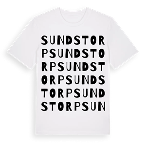 Sundstorp ordlek t-shirt – ekologisk bomull t-shirt från PinShirt