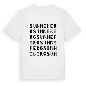 Sunneberg ordlek t-shirt – ekologisk bomull t-shirt från PinShirt