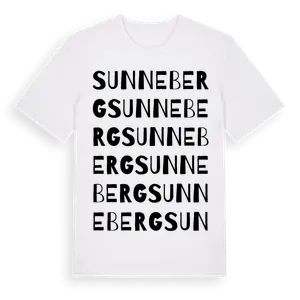 Sunneberg ordlek t-shirt – ekologisk bomull t-shirt från Pinshirt