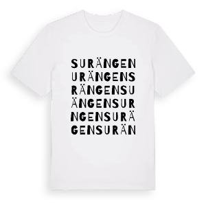 Surängen ordlek t-shirt – ekologisk bomull t-shirt från PinShirt