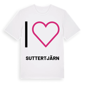 Jag älskar Suttertjärn t-shirt stort tryck – ekologisk bomull t-shirt från PinShirt