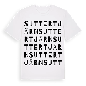 Suttertjärn ordlek t-shirt – ekologisk bomull t-shirt från PinShirt