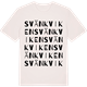 Vintage White t-shirt med Svänkviken ordlek t-shirt