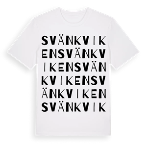 Svänkviken ordlek t-shirt – ekologisk bomull t-shirt från Pinshirt