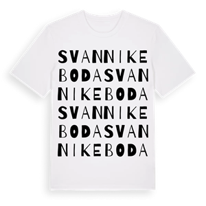 Svannikeboda ordlek t-shirt – ekologisk bomull t-shirt från PinShirt