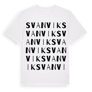 Svanvik ordlek t-shirt – ekologisk bomull t-shirt från PinShirt