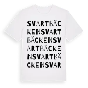Svartbäcken ordlek t-shirt – ekologisk bomull t-shirt från Pinshirt