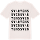 Vintage White t-shirt med Svartenssven ordlek t-shirt