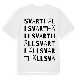 Svarthäll ordlek t-shirt – ekologisk bomull t-shirt från Pinshirt
