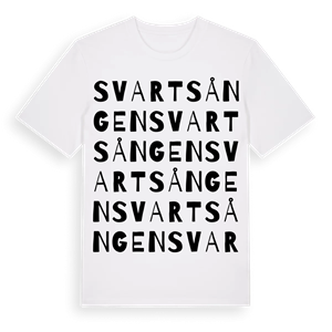 Svartsången ordlek t-shirt – ekologisk bomull t-shirt från Pinshirt