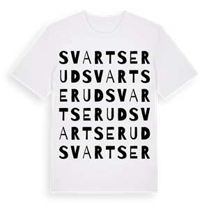 Svartserud ordlek t-shirt – ekologisk bomull t-shirt från PinShirt