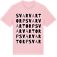 Pink Cotton t-shirt med Svarvartorp ordlek t-shirt