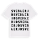 White t-shirt med Svenkerud ordlek t-shirt