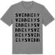 Mid Heather Gray t-shirt med Svenneby ordlek t-shirt