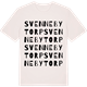 Vintage White t-shirt med Svennebytorp ordlek t-shirt