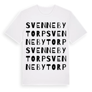 Svennebytorp ordlek t-shirt – ekologisk bomull t-shirt från PinShirt