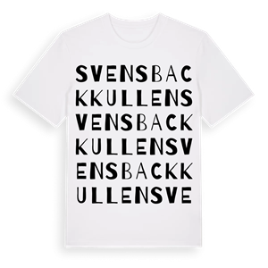 Svensbackkullen ordlek t-shirt – ekologisk bomull t-shirt från PinShirt