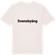 Vintage White t-shirt med Svensbyäng fetstil t-shirt