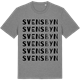 Mid Heather Gray t-shirt med Svensbyn ordlek t-shirt