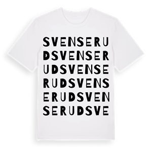 Svenserud ordlek t-shirt – ekologisk bomull t-shirt från PinShirt